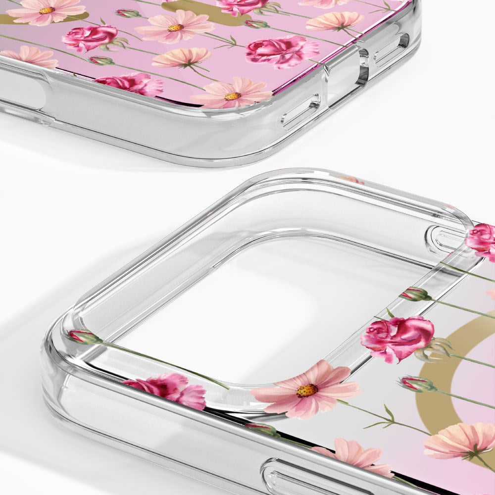 iPhone 18 Pro / 17 Pro iDeal Of Sweden Mirror Skal - MagSafe Kompatibel - Rose Blush Floral
