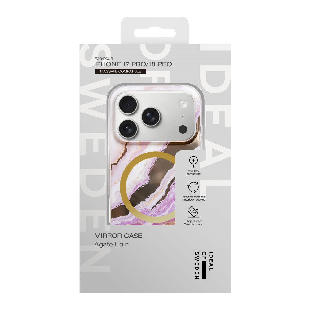iPhone 18 Pro / 17 Pro iDeal Of Sweden Mirror Skal - MagSafe Kompatibel - Agate Halo