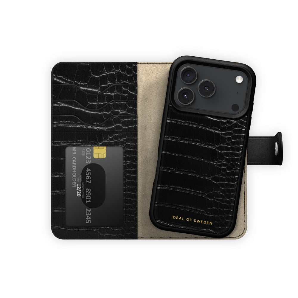 iPhone 18 Pro / 17 Pro iDeal Of Sweden Magnet Wallet+ Fodral - MagSafe Kompatibel - Black Croco