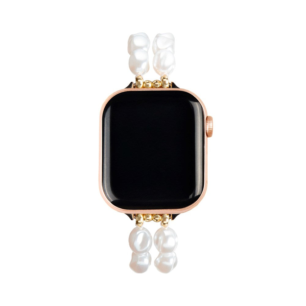 Apple Watch (42/44/SE/45/46/49mm) iDeal of Sweden Resinarmband - Classy White Pearl