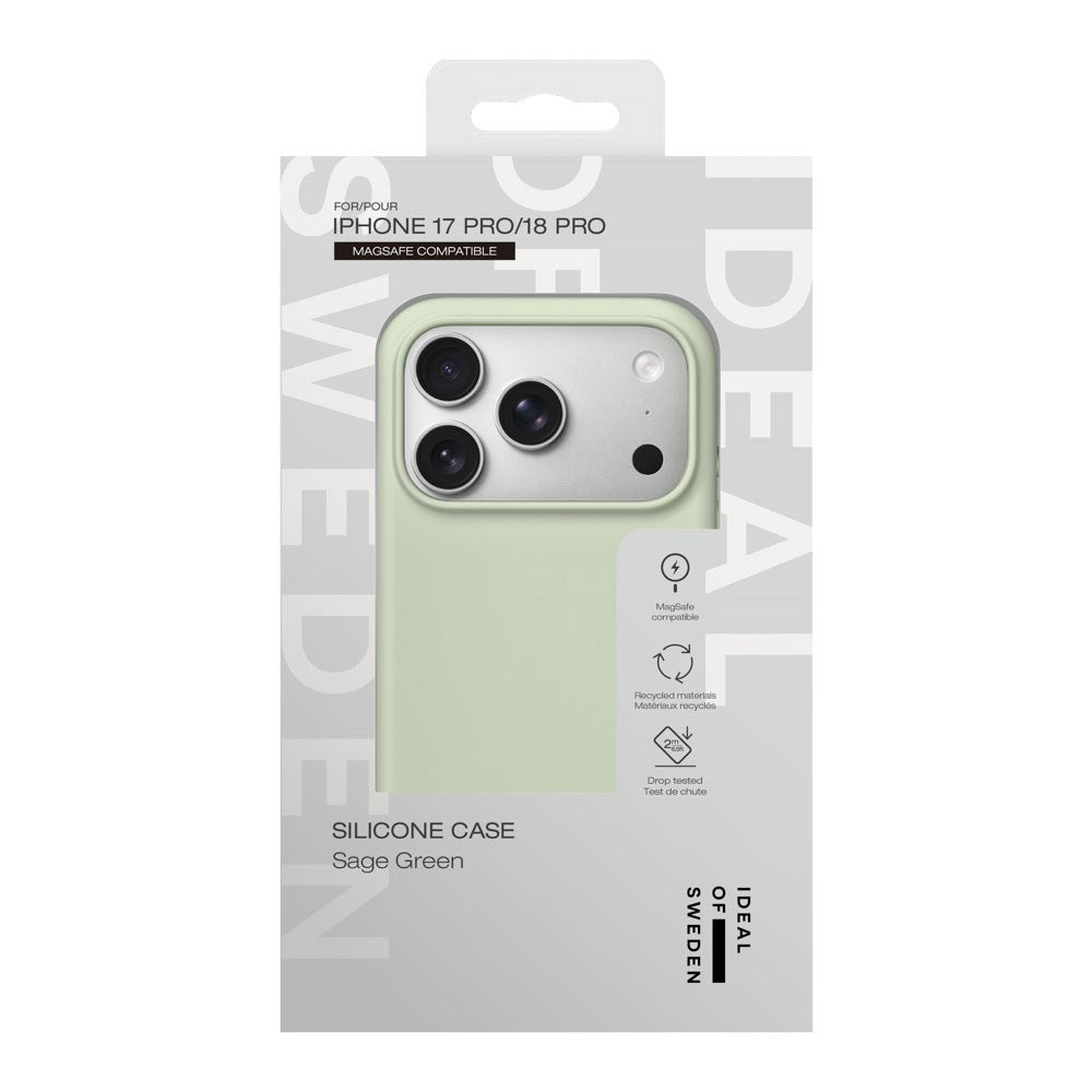 iPhone 18 Pro / 17 Pro iDeal Of Sweden Silikon Skal - MagSafe Kompatibel - Sage Green
