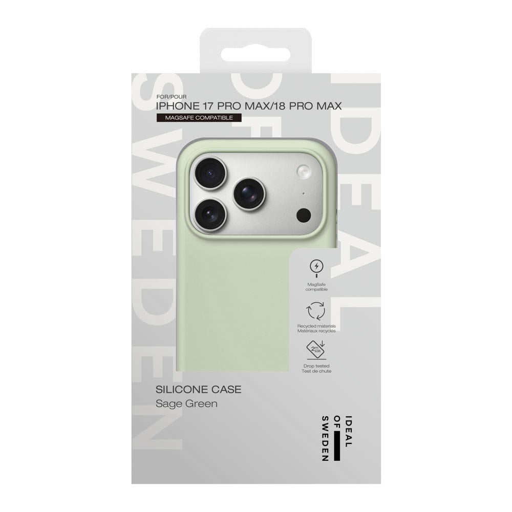 iPhone 18 Pro Max / 17 Pro Max iDeal Of Sweden Silikon Skal - MagSafe Kompatibel - Sage Green