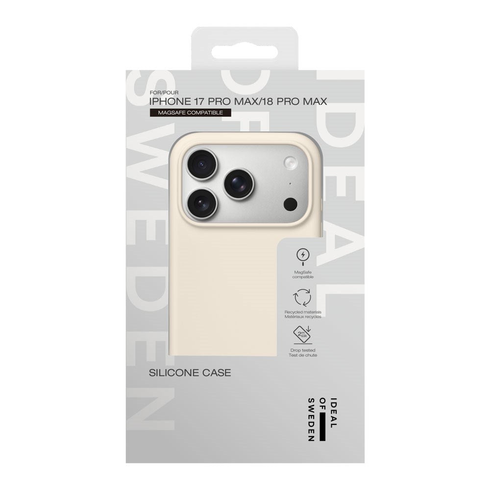 iPhone 18 Pro Max / 17 Pro Max iDeal Of Sweden Silikon Skal - MagSafe Kompatibel - Cloud Dancer