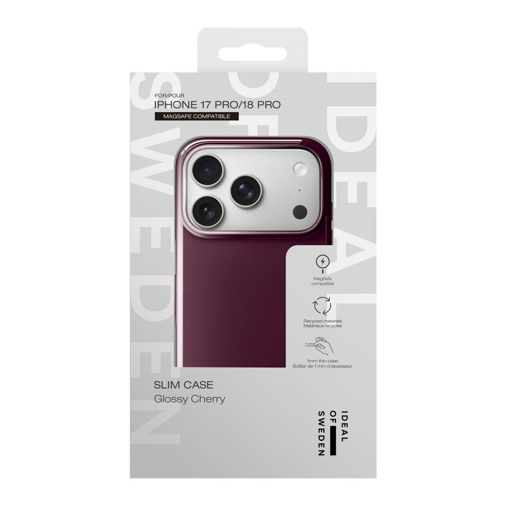 iPhone 18 Pro / 17 Pro iDeal of Sweden Slim Skal - MagSafe Kompatibel - Glossy Cherry