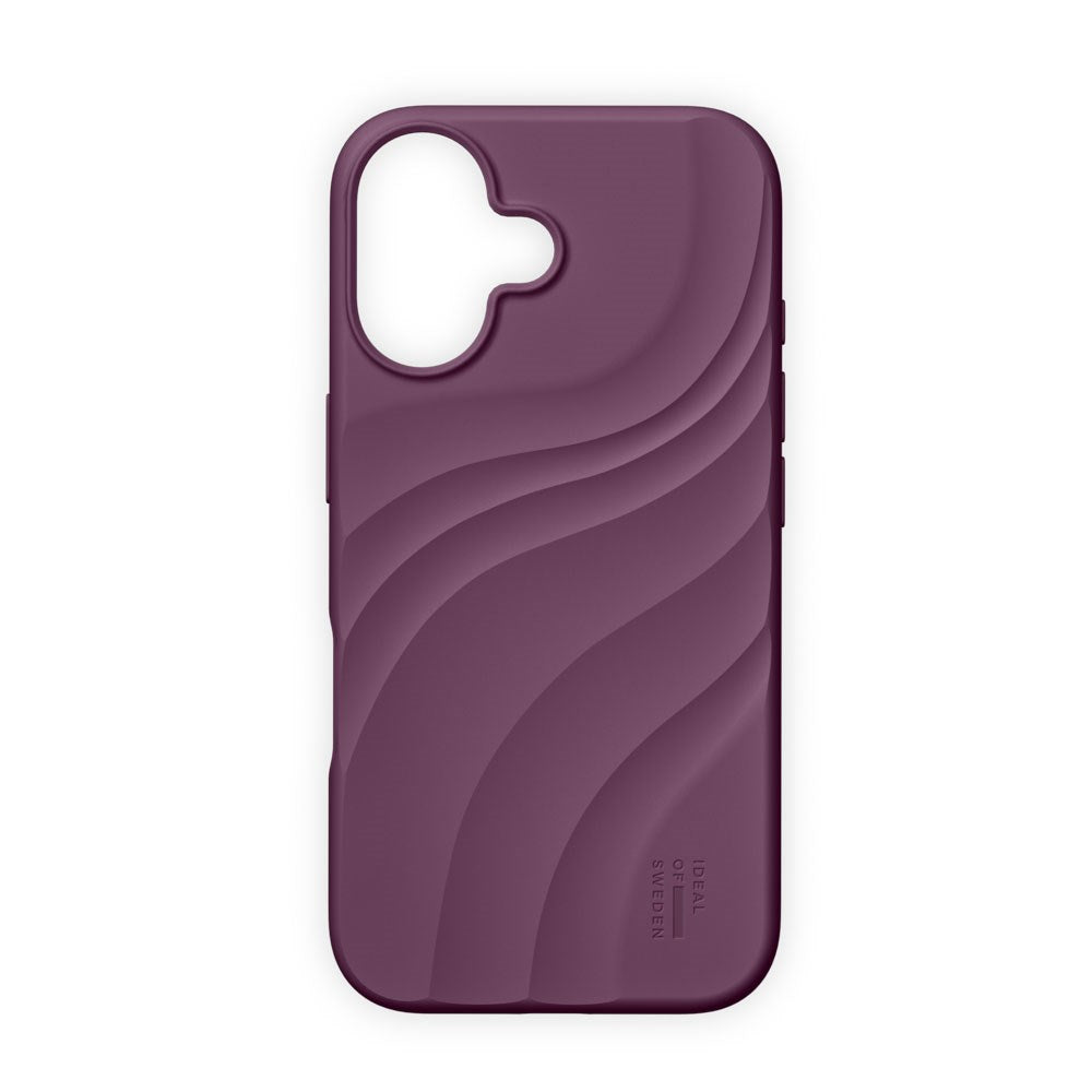 iPhone 16 iDeal of Sweden Soft Swirl Silicone Skal - MagSafe Kompatibel - Velvet Plum