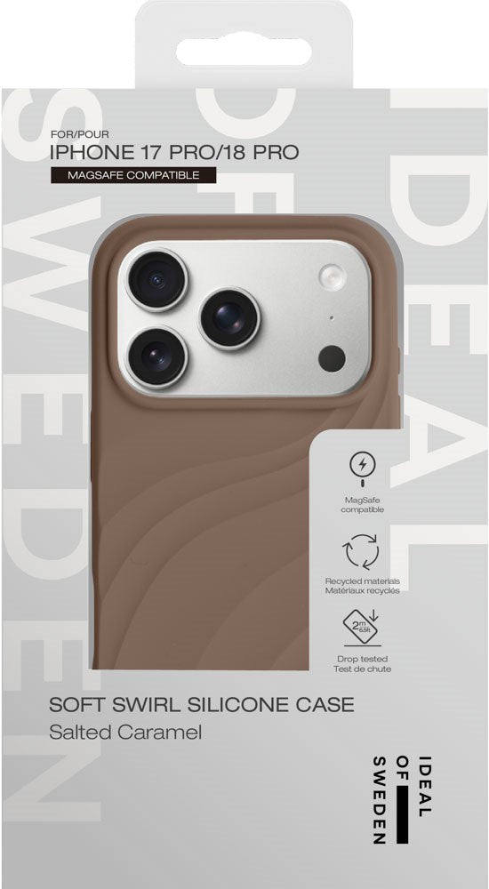 iPhone 18 Pro / 17 Pro iDeal of Sweden Soft Swirl Silicone Skal - MagSafe Kompatibel - Salted Caramel