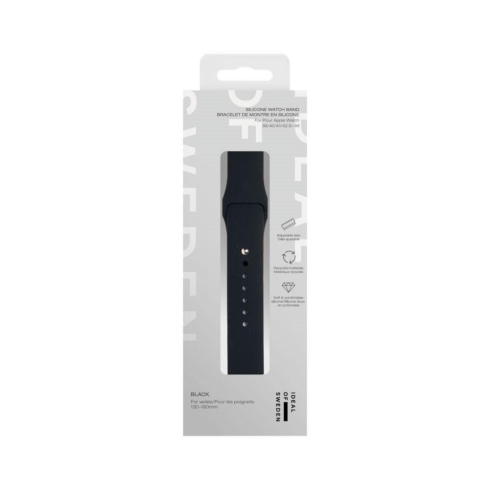 Apple Watch (42/44/SE/45/46/49mm) iDeal of Sweden Silikonarmband - Storlek S/M - Black
