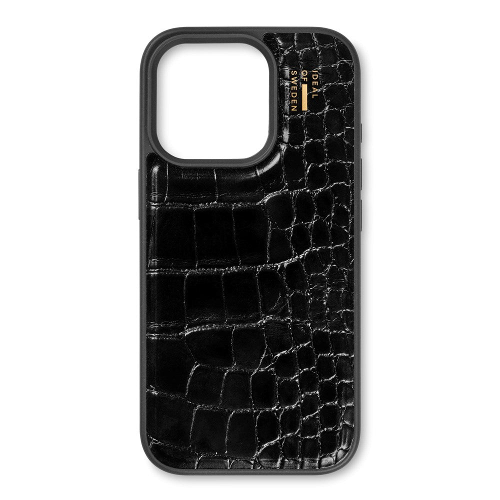 iPhone 16 Pro iDeal Of Sweden Vegan Leather Skal - Black Croco