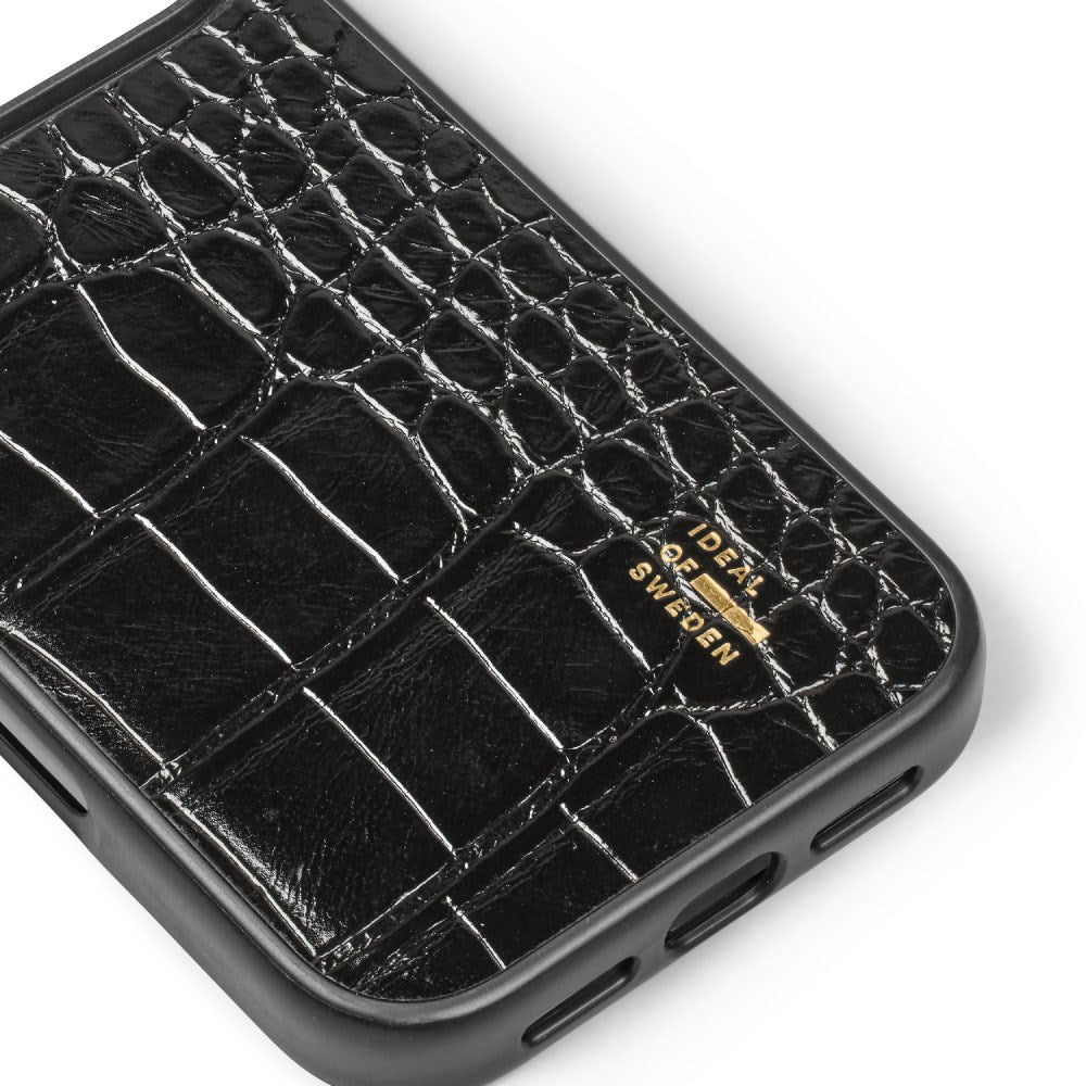 iPhone 18 Pro Max / 17 Pro Max iDeal of Sweden Vegan Leather Skal - MagSafe Kompatibel - Black Croco