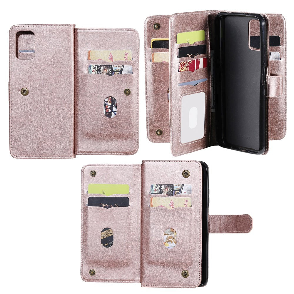 Xiaomi Poco M3 Flip Leather Case m. Extra korthållare - Rose Gold