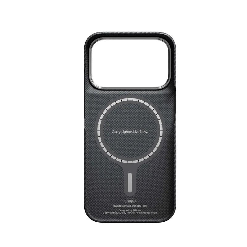 iPhone 18 Pro / 17 Pro Pitaka Edge Skal - MagSafe Kompatibel - Svart / Grå