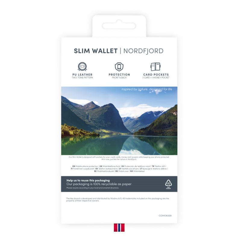 iPhone 13 Pro Max Key Nordfjord Slim Wallet Plånboksfodral - Svart