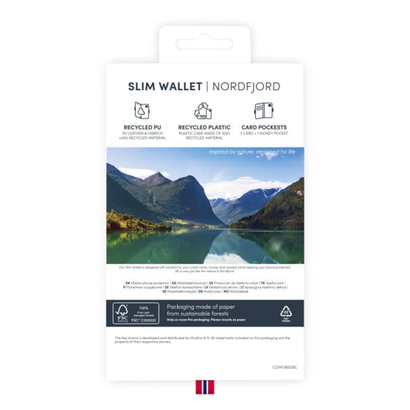 Samsung Galaxy S23+ (Plus) Key Nordfjord Slim Wallet Plånboksfodral - Svart