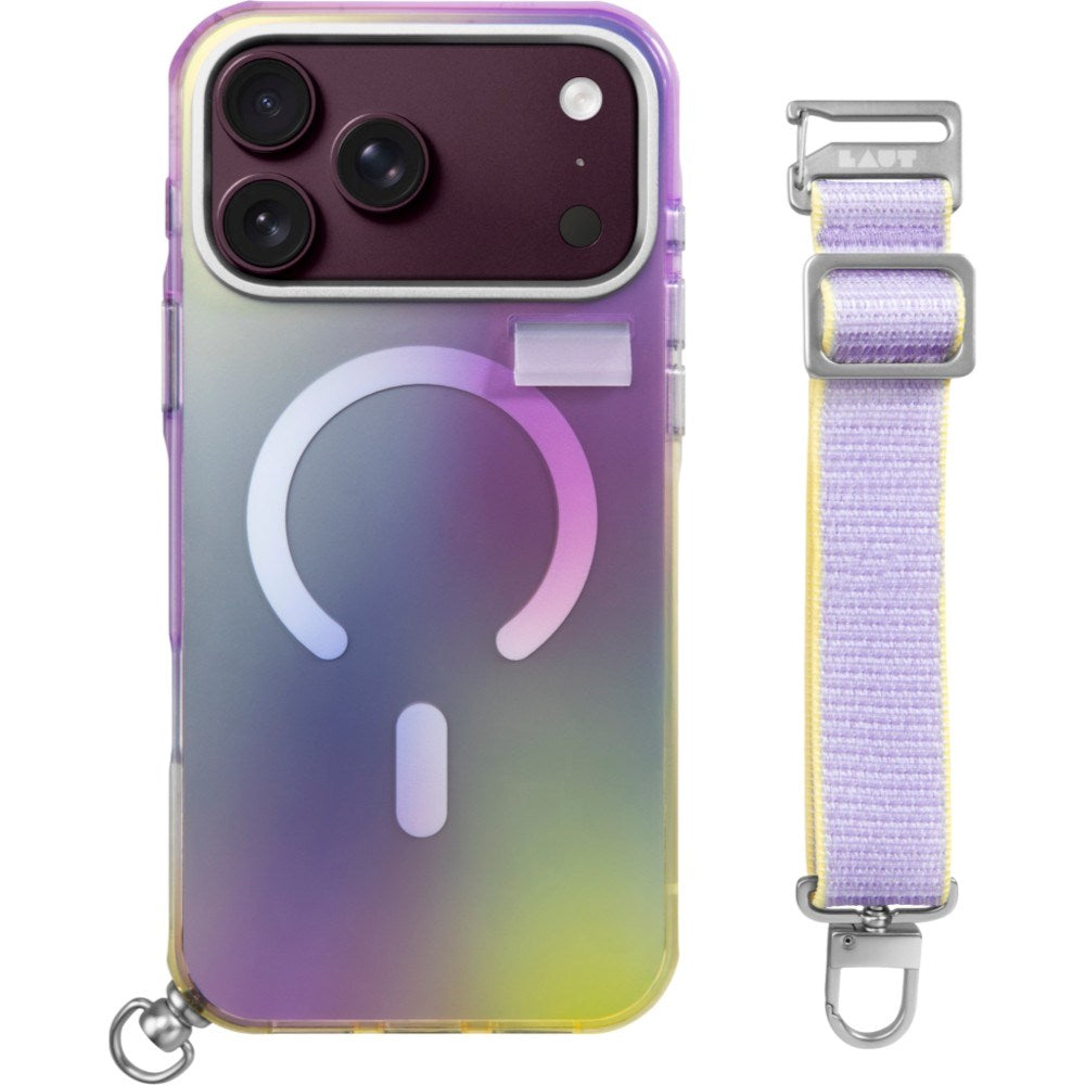 iPhone 18 Pro Max / 17 Pro Max LAUT NEON DREAM Skal m. Rem - MagSafe Kompatibel - Cosmic Candy