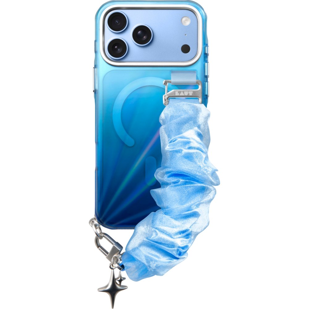 iPhone 18 Pro Max / 17 Pro Max LAUT NOVA GLOW Skal med Rem och Stjärncharm - MagSafe Kompatibel - Blå