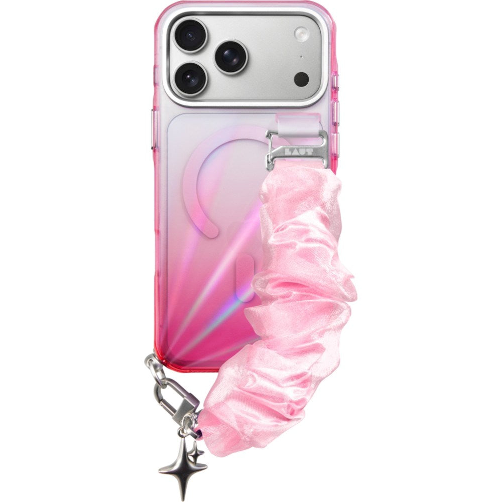 iPhone 18 Pro / 17 Pro LAUT NOVA GLOW Skal med Rem och Stjärncharm - MagSafe Kompatibel - Rosa