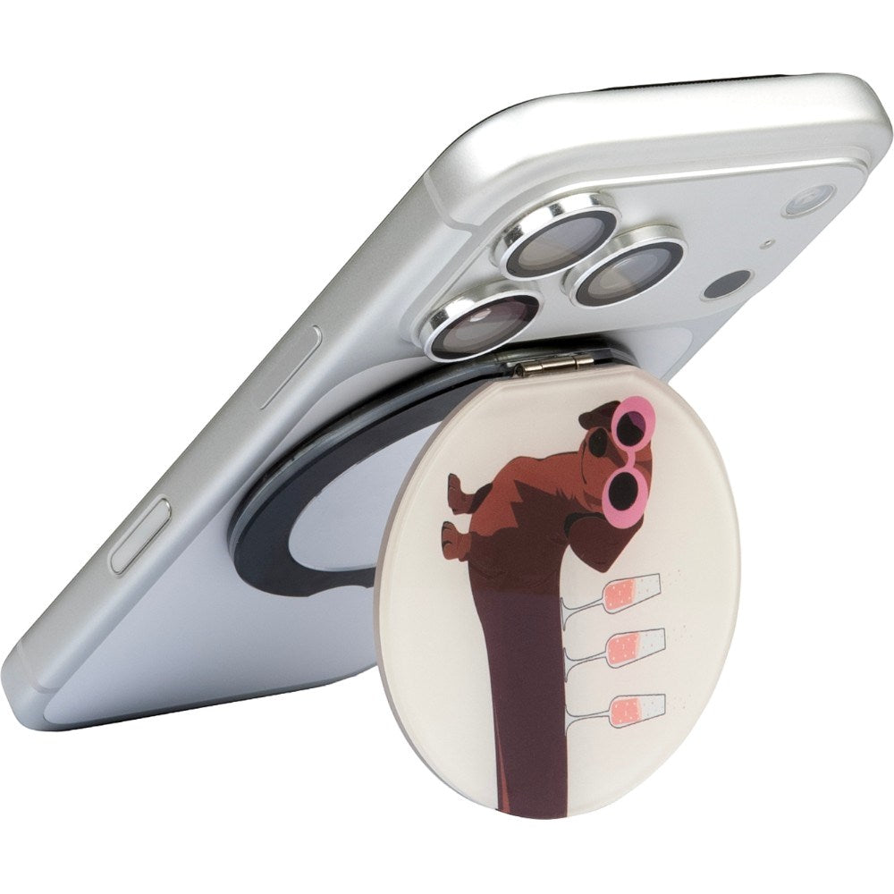 Mirror Stand för Mobil LAUT MAGMOJI - MagSafe Kompatibel - Dachshund Wine