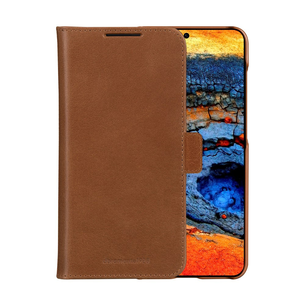 Samsung Galaxy S25+ (Plus) - dbramante1928 Lynge Äkta Läder 2-i-1 Flip Fodral - Tan