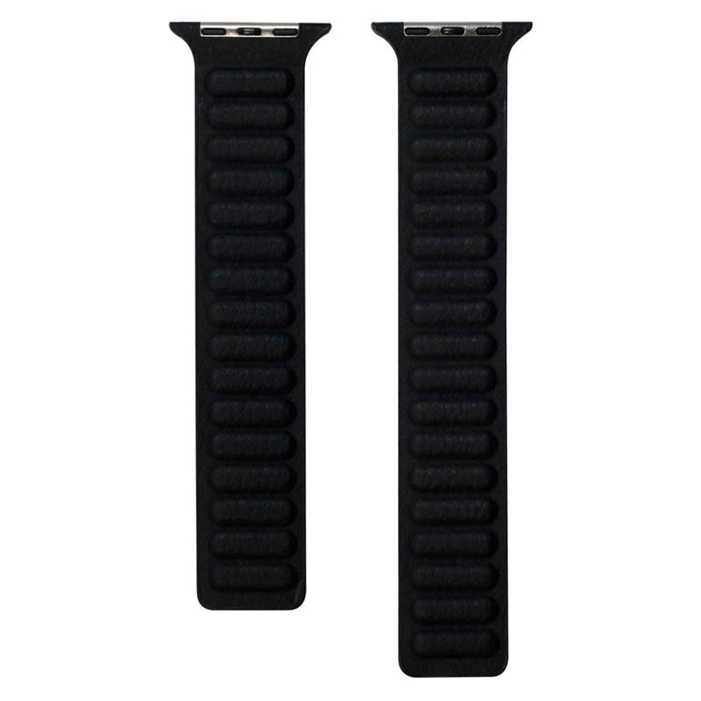 Lippa Apple Watch (38/40/SE/41/42mm) Magnetisk Läderrem - Svart