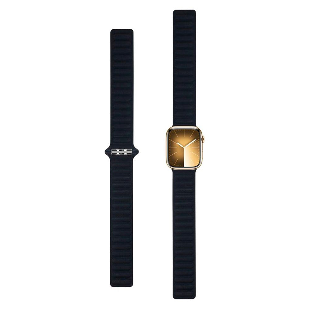 Apple Watch (42/44/SE/45/46/49mm) Magnetisk Lippa Finewoven-rem - Svart