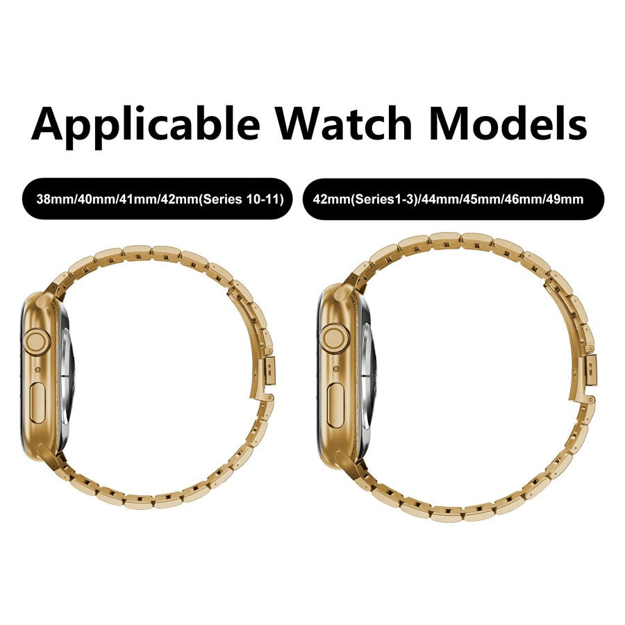 Lippa Apple Watch (38/40/SE/41/42mm) Armband i Rostfritt Stål - Rose Gold