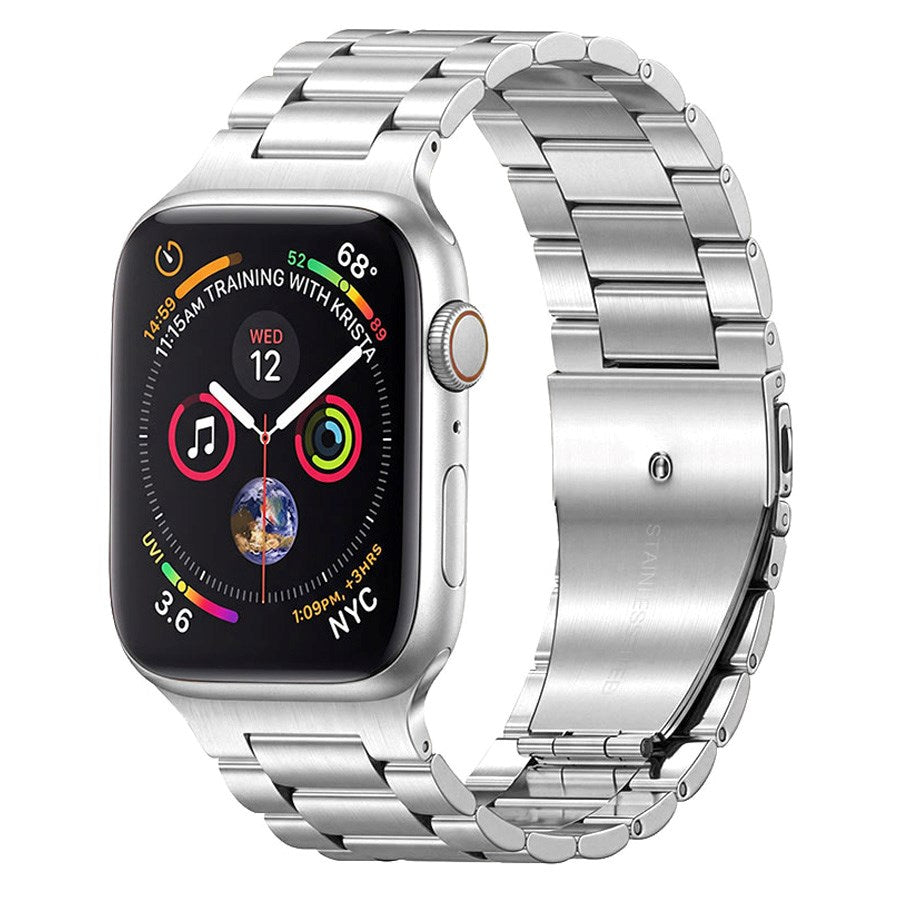 Lippa Apple Watch (38/40/SE/41/42mm) Armband i Rostfritt Stål - Silver