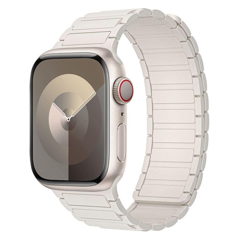 Apple Watch (38/40/41/42 mm) Lippa Magnetisk Silikonrem - Vit