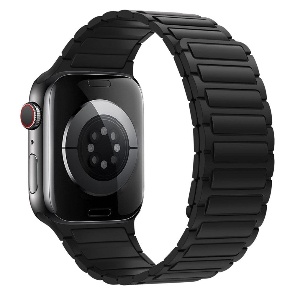 Apple Watch (42/44/45/46/49 mm) Lippa Magnetisk Silikonrem - Svart