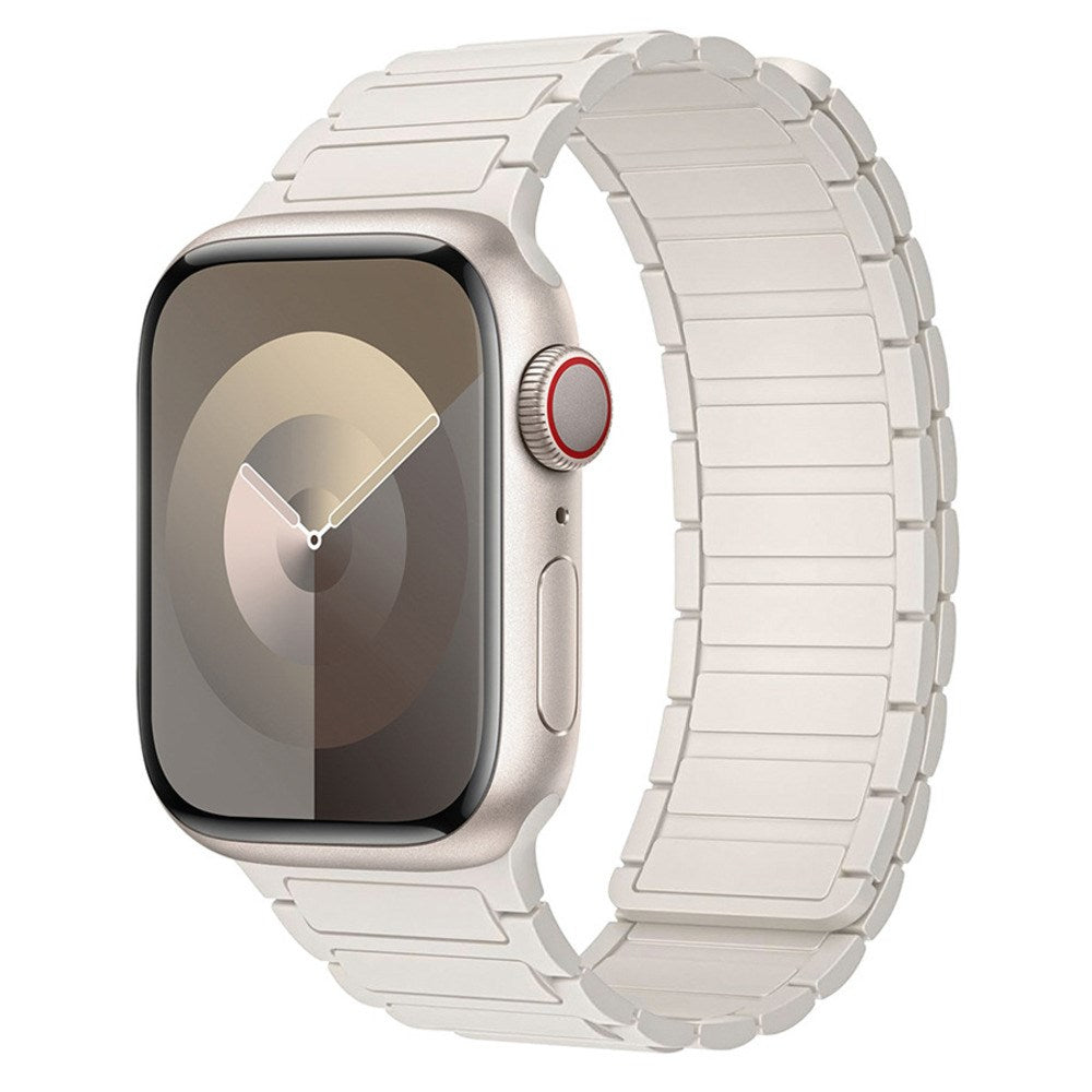 Apple Watch (42/44/45/46/49 mm) Lippa Magnetisk Silikonrem - Vit
