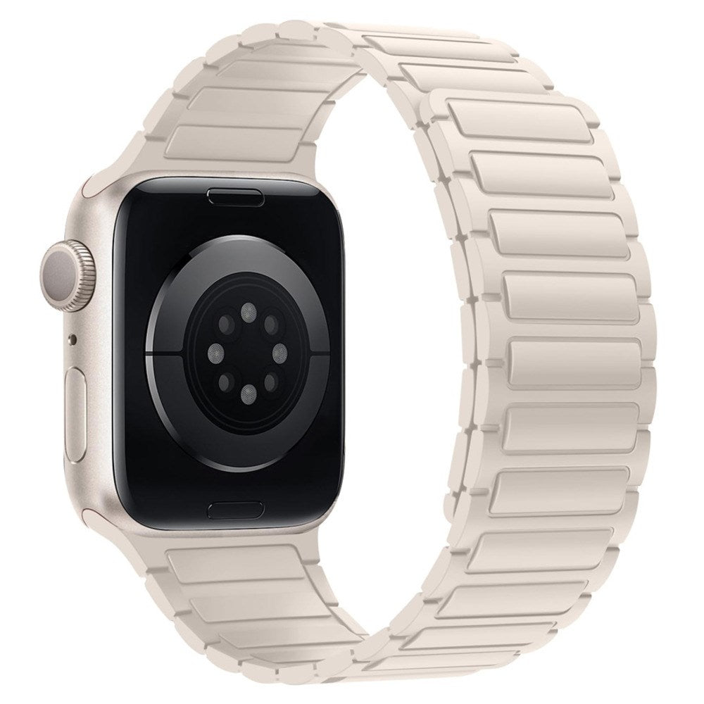 Apple Watch (42/44/45/46/49 mm) Lippa Magnetisk Silikonrem - Vit