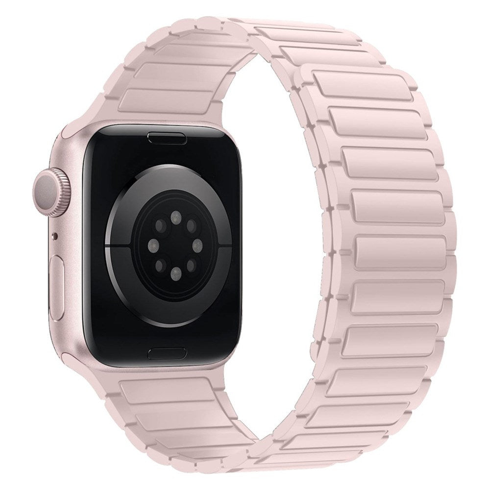Apple Watch (42/44/45/46/49 mm) Lippa Magnetisk Silikonrem - Rosa