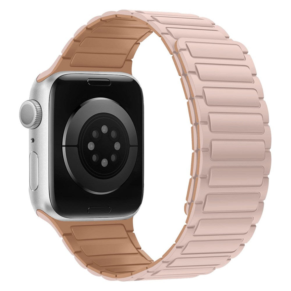Apple Watch (42/44/45/46/49 mm) Lippa Magnetisk Silikonrem - Pink