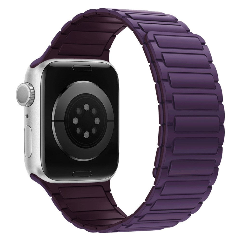 Apple Watch (42/44/45/46/49 mm) Lippa Magnetisk Silikonrem - Lila