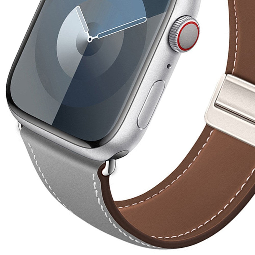 Apple Watch (38/40/41/42 mm) Lippa Magnetisk Klockarmband i Konstläder - Grå