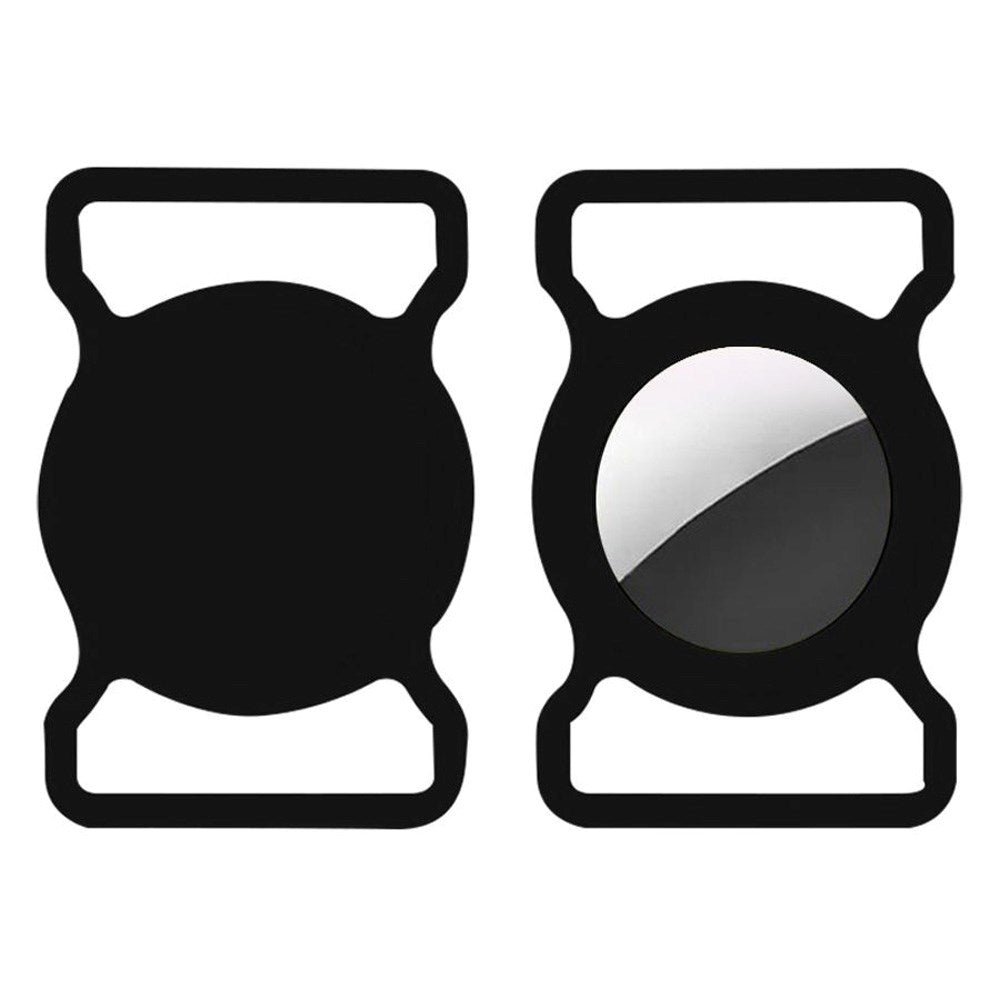 Lippa Silikon AirTag Hållare för Krage - Svart