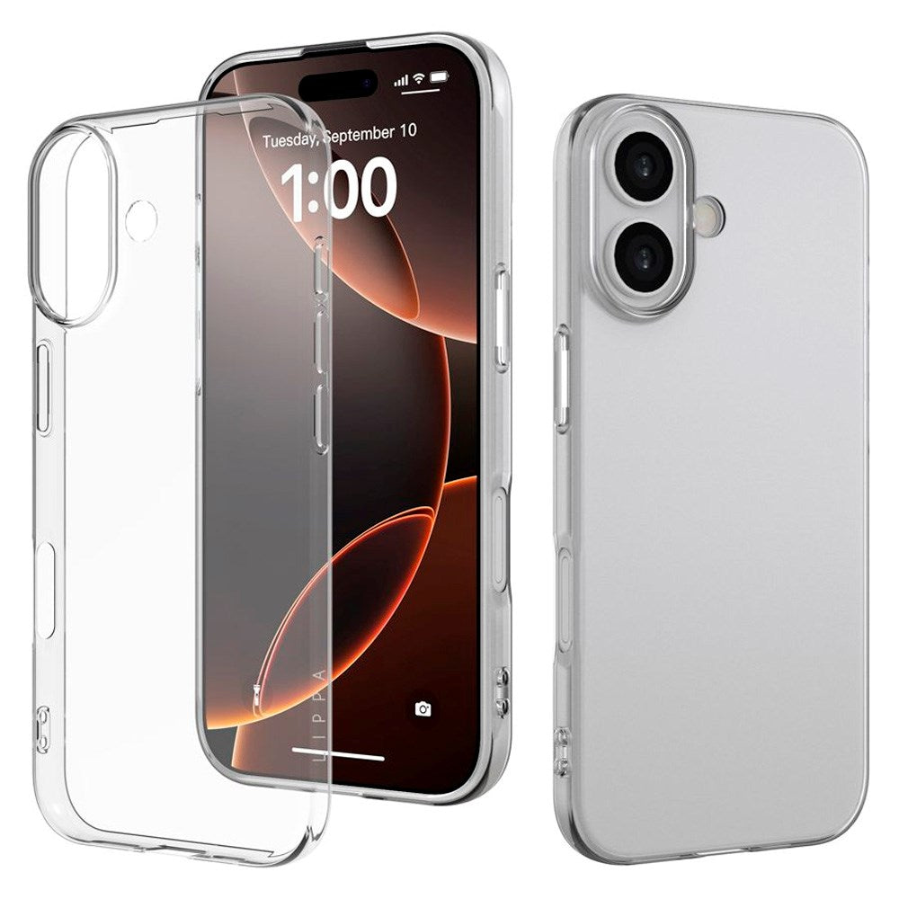 iPhone 17 Lippa Slim Flexibelt Plast Skal - Genomskinlig