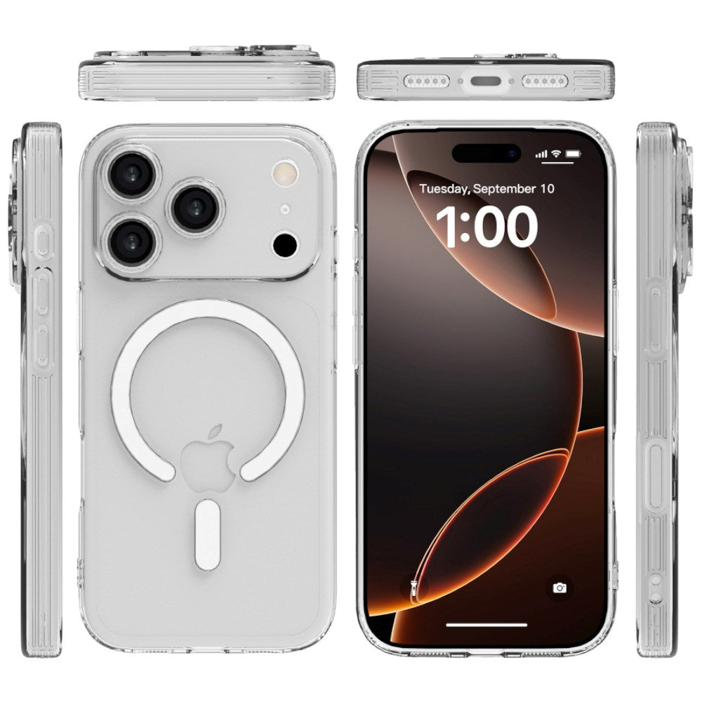 iPhone 17 Pro /18 Pro Lippa Fleksibel Plast Skal - MagSafe Kompatibel - Genomskinligt