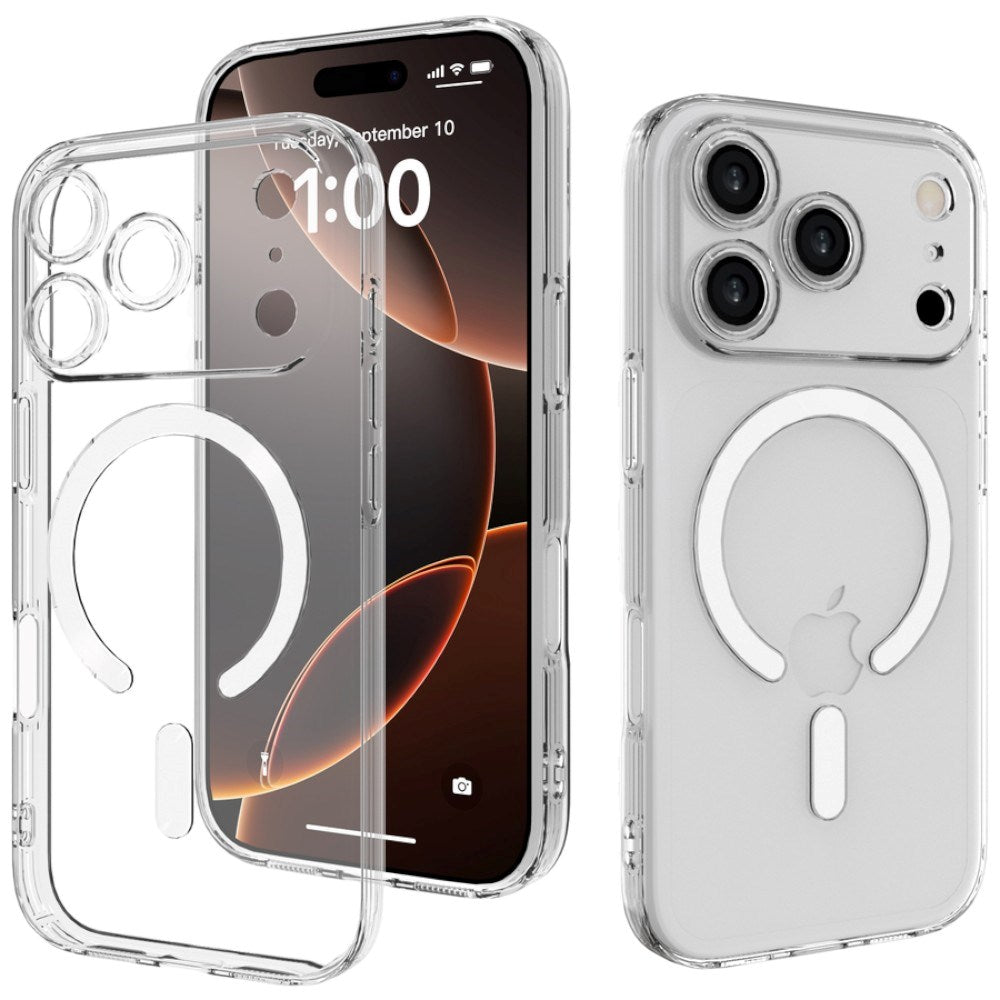 iPhone 17 Pro /18 Pro Lippa Fleksibel Plast Skal - MagSafe Kompatibel - Genomskinligt