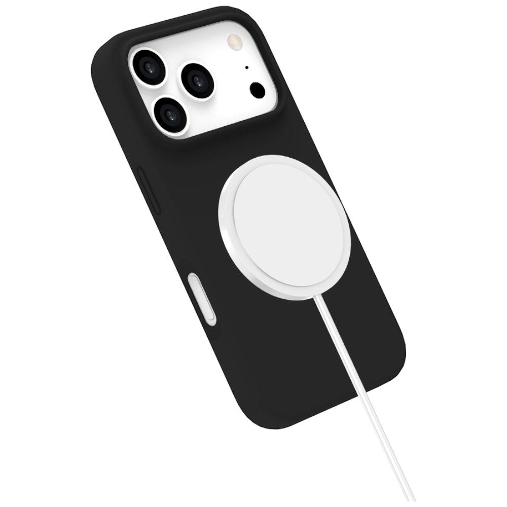iPhone 17 Pro / 18 Pro Lippa Silikon Skal - MagSafe Kompatibel - Svart