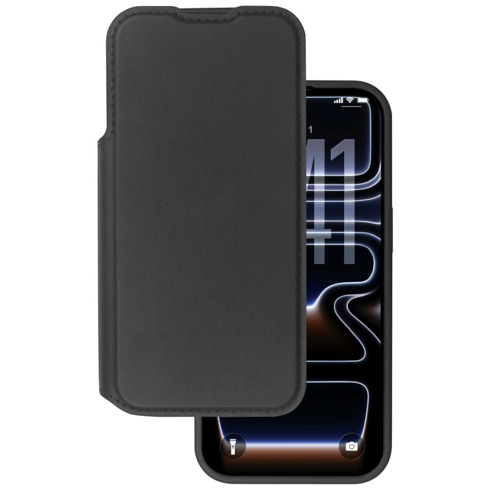 iPhone 17 Pro / 18 Pro Lippa Wallet i Konstläder 2-i-1 Fodral - MagSafe Kompatibel - Svart
