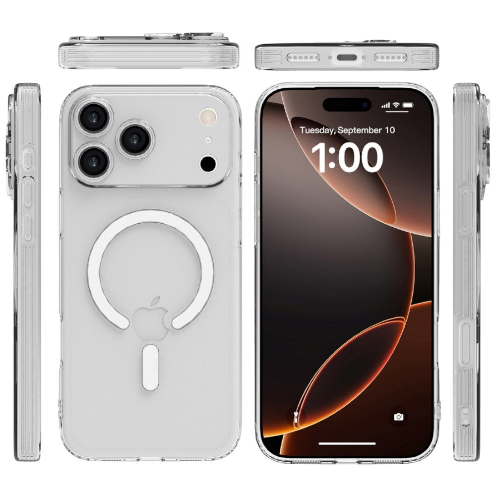 iPhone 17 Pro Max/18 Pro Max Lippa Fleksibel Plast Skal - MagSafe Kompatibel - Genomskinligt