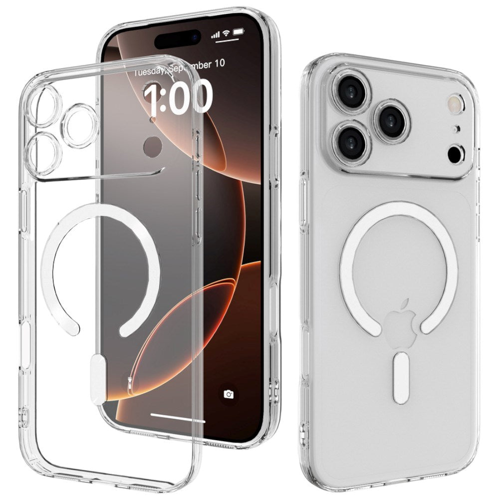 iPhone 17 Pro Max/18 Pro Max Lippa Fleksibel Plast Skal - MagSafe Kompatibel - Genomskinligt