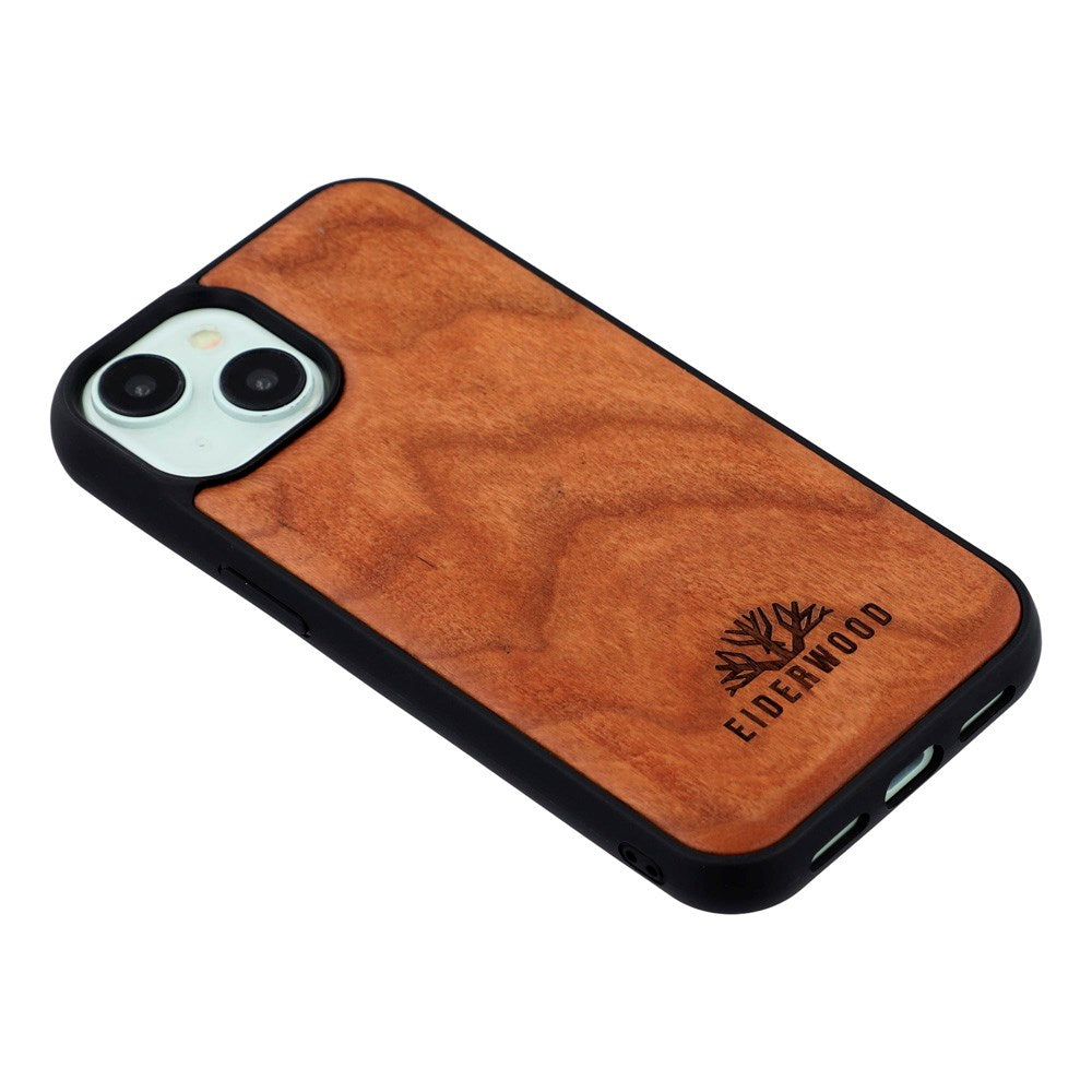 EIDERWOOD iPhone 14 / 13 Magnetiskt Träskal - MagSafe Kompatibel - Körsbärsträ