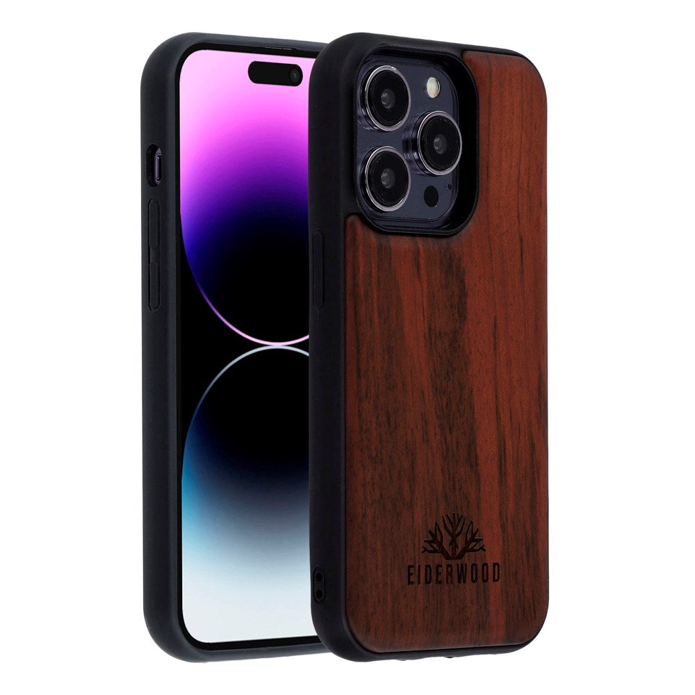 EIDERWOOD iPhone 14 Pro Magnetiskt Träskal - MagSafe Kompatibel - Palisander