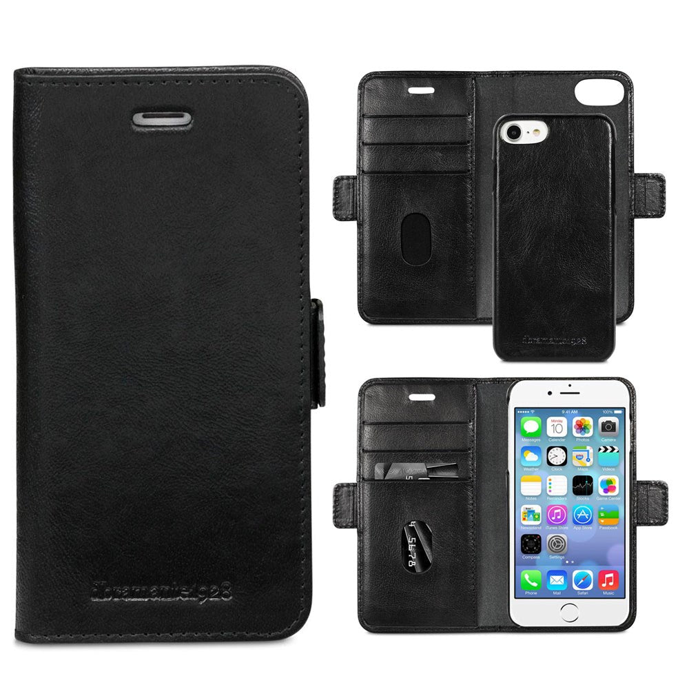 iPhone SE (2022/2020) / 8 / 7 / 6 / 6S dbramante1928 Lynge Plånboksfodral - Äkta Läder - Svart