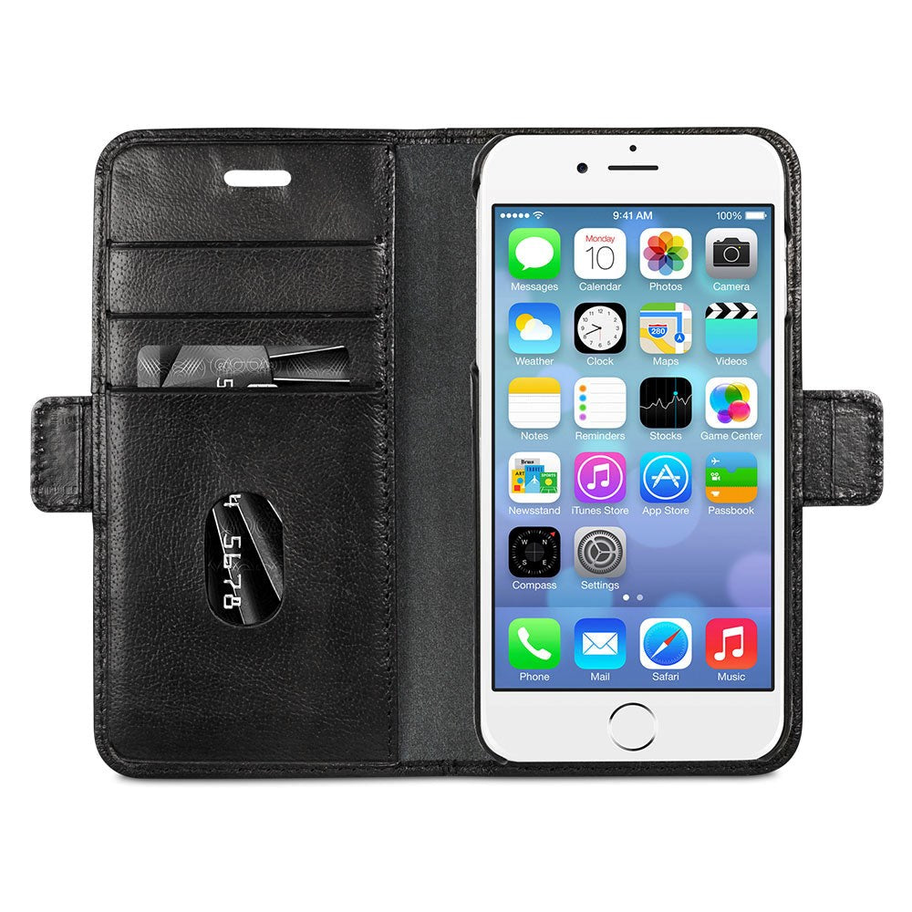 iPhone SE (2022/2020) / 8 / 7 / 6 / 6S dbramante1928 Lynge Plånboksfodral - Äkta Läder - Svart