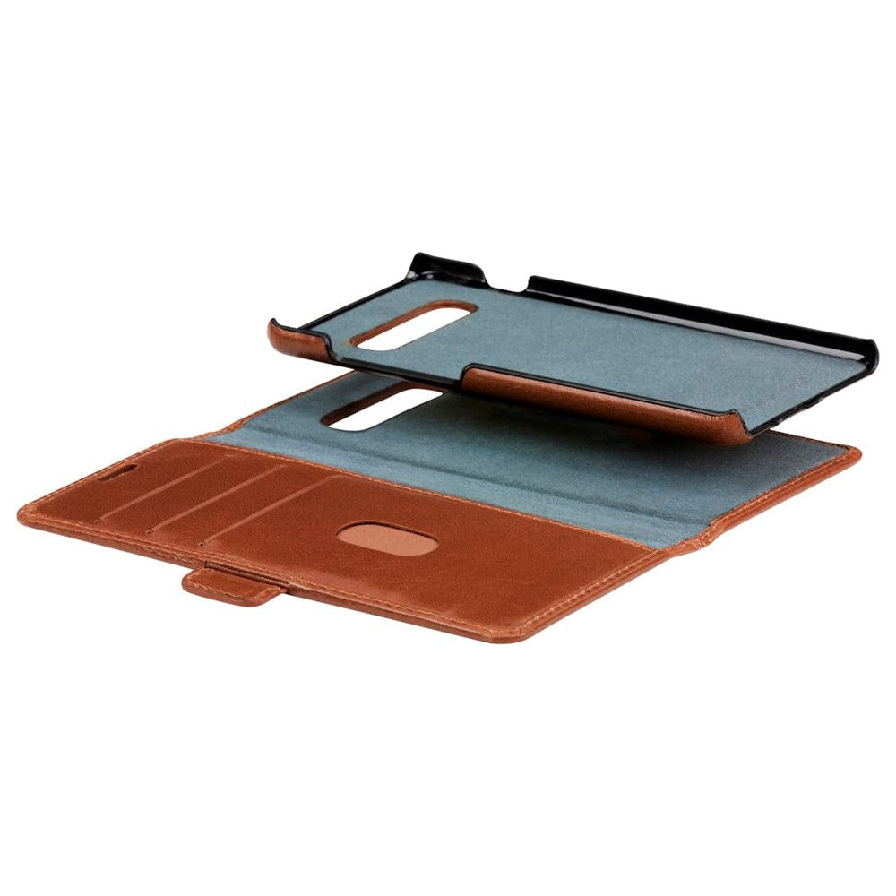 Samsung Galaxy S10 dbramante1928 Lynge 2-i-1 Äkta Läder Flip Fodral - Tan