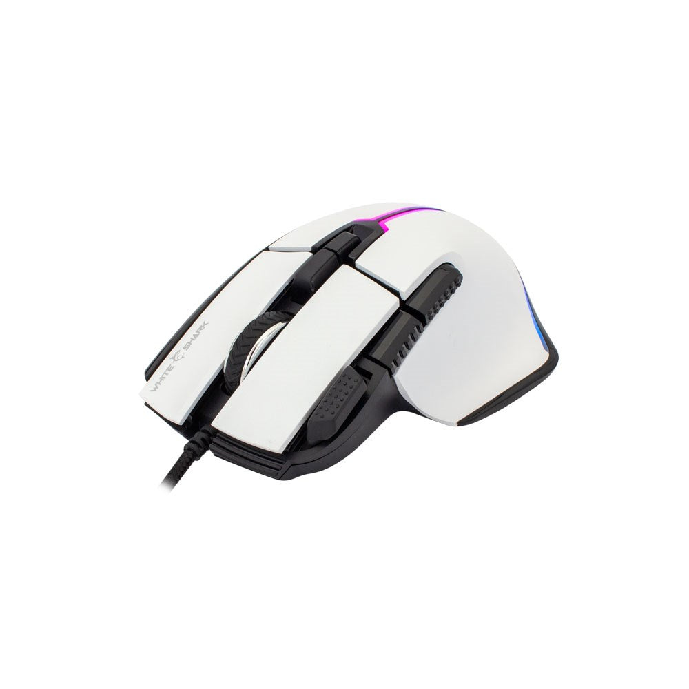 White Shark MARROK Gaming Mus - 9D / 12000 DPI - Vit