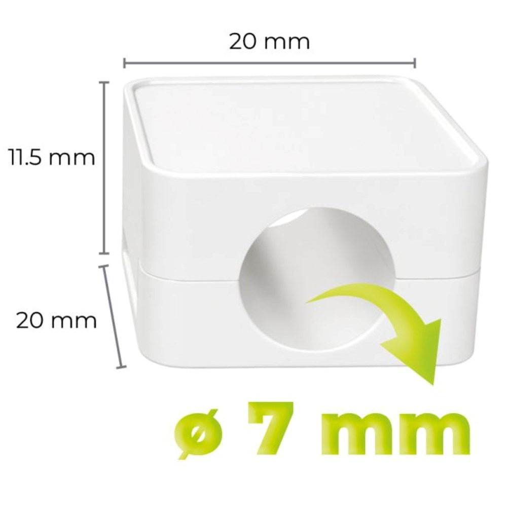 Mobile Origin Magnetisk Kabelhållare - 6 st. - Vit