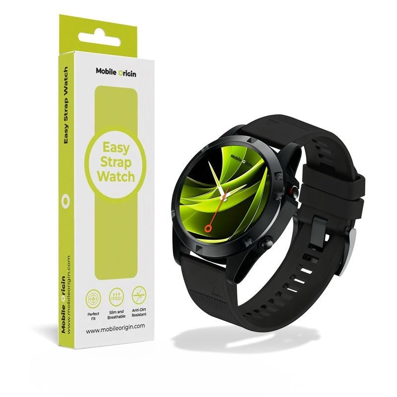 Universal Garmin 22mm QuickFit Mobile Origin Easy Strap Silikon Armband - Svart